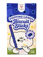 Tokimeki Biscuit Stick Popping Candy Blueberry 40g godis grossist