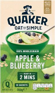Quaker Oats So Simple Apple & Blueberry 360g x 6st