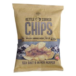 Kettle Cooked Salt & Peppar Chips 150g x 8st godis grossist