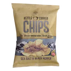 Kettle Cooked Salt & Peppar Chips 150g x 8st godis grossist