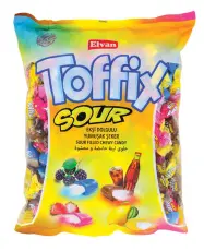 Elvan Toffix Sour 800g godis grossist
