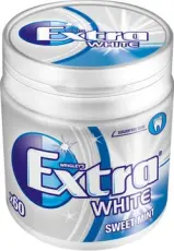 Wrigleys Extra Tuggummi White Sweet Mint Burk 84g x 6st (BF 23/10) godis grossist