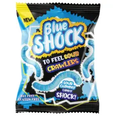 Blue Shock Sour Worms 80g x 12st godis grossist