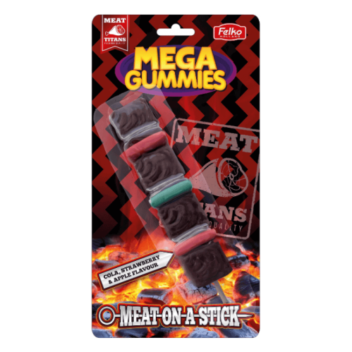 Mega Gummies Meat-on-a-Stick 120g x 9st