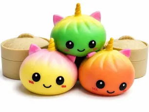 Squishy Bun Unicorn Edition 8,5cm x 12st godis grossist