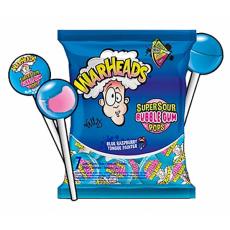 Warheads Super Sour Bubble Gum Pops Blue Raspberry 105g x 22st