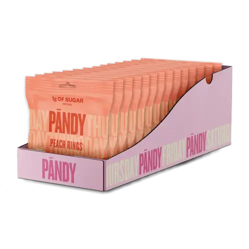 Pändy Candy Peach Rings 50g x 14st