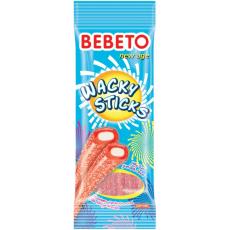 Bebeto Wacky Sticks Strawberry Vanilla 75g x 12st godis grossist