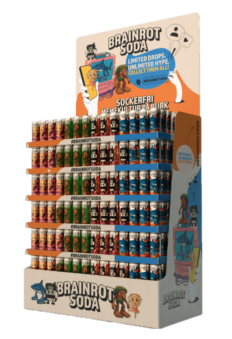 Brainrot Soda 1/3-pall Display 25CL x 693 st